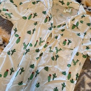 Cactus button down blouse
